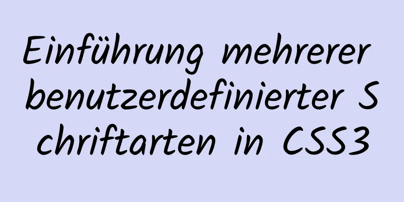 Einführung mehrerer benutzerdefinierter Schriftarten in CSS3