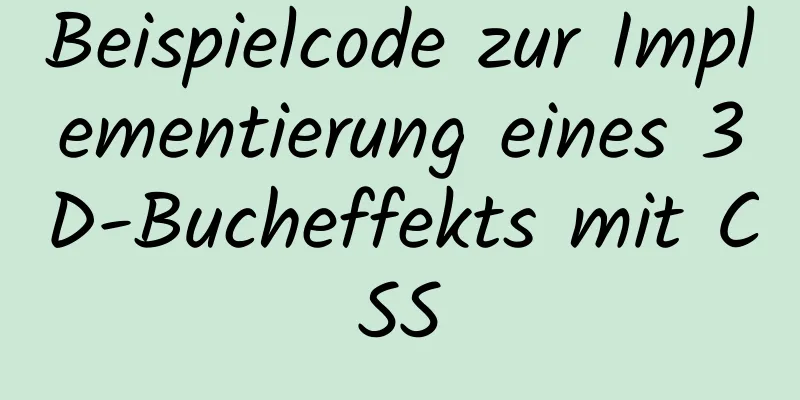 Beispielcode zur Implementierung eines 3D-Bucheffekts mit CSS