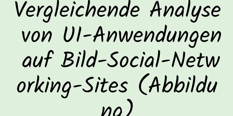 Vergleichende Analyse von UI-Anwendungen auf Bild-Social-Networking-Sites (Abbildung)