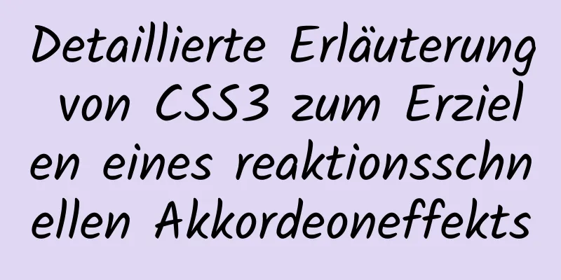 Detaillierte Erläuterung von CSS3 zum Erzielen eines reaktionsschnellen Akkordeoneffekts