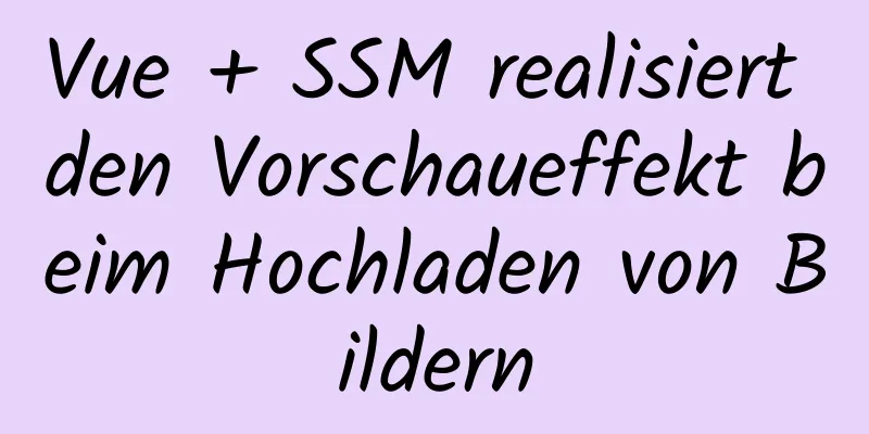 Vue + SSM realisiert den Vorschaueffekt beim Hochladen von Bildern