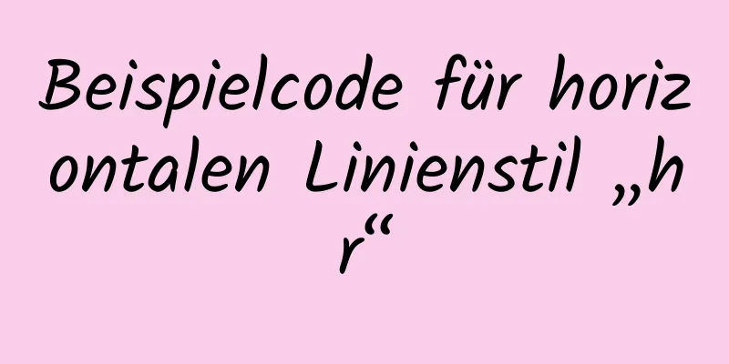 Beispielcode für horizontalen Linienstil „hr“