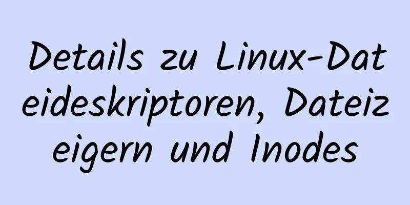 Details zu Linux-Dateideskriptoren, Dateizeigern und Inodes