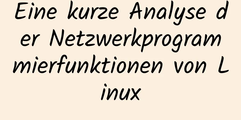 Eine kurze Analyse der Netzwerkprogrammierfunktionen von Linux