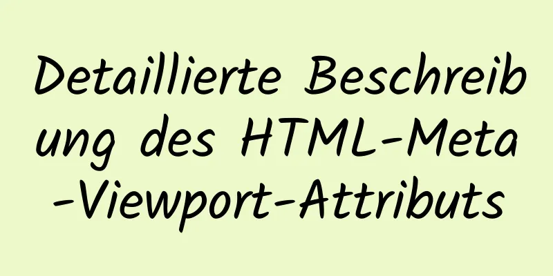 Detaillierte Beschreibung des HTML-Meta-Viewport-Attributs