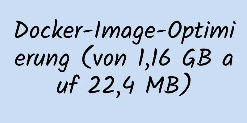 Docker-Image-Optimierung (von 1,16 GB auf 22,4 MB)