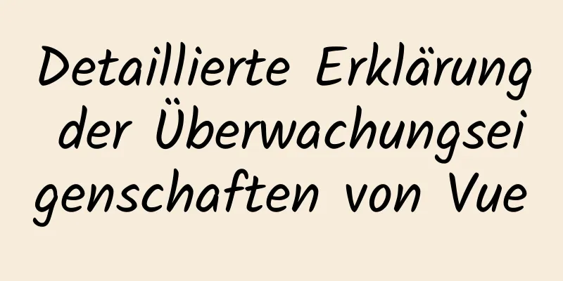 Detaillierte Erklärung der Überwachungseigenschaften von Vue