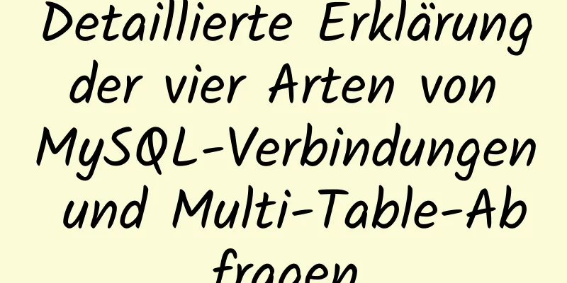 Detaillierte Erklärung der vier Arten von MySQL-Verbindungen und Multi-Table-Abfragen