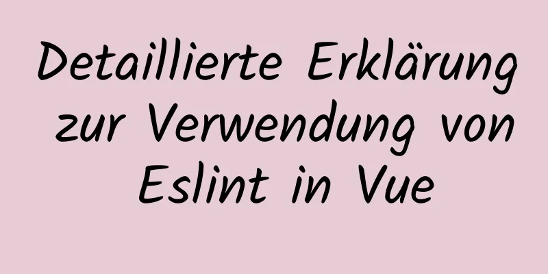 Detaillierte Erklärung zur Verwendung von Eslint in Vue