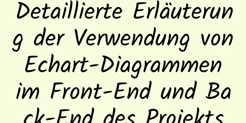 Detaillierte Erläuterung der Verwendung von Echart-Diagrammen im Front-End und Back-End des Projekts