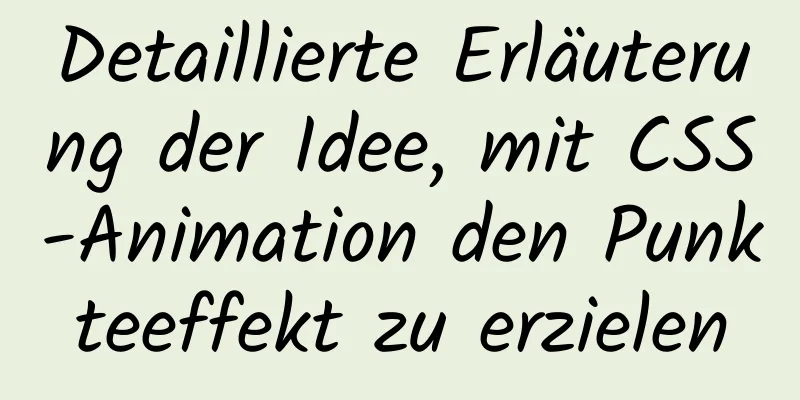 Detaillierte Erläuterung der Idee, mit CSS-Animation den Punkteeffekt zu erzielen
