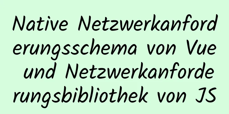 Native Netzwerkanforderungsschema von Vue und Netzwerkanforderungsbibliothek von JS