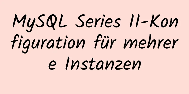 MySQL Series II-Konfiguration für mehrere Instanzen