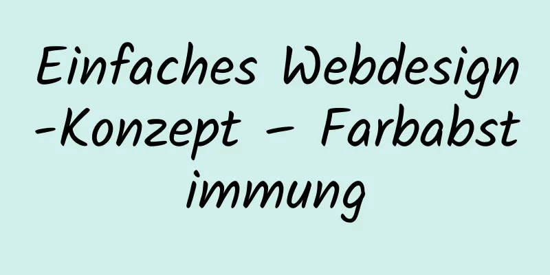 Einfaches Webdesign-Konzept – Farbabstimmung