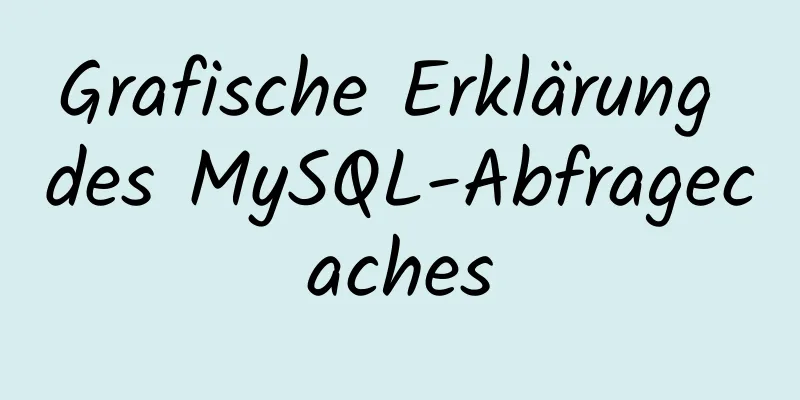 Grafische Erklärung des MySQL-Abfragecaches