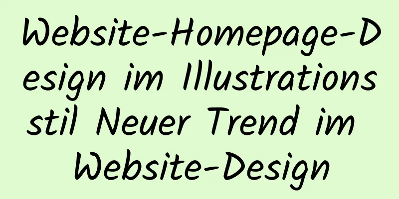 Website-Homepage-Design im Illustrationsstil Neuer Trend im Website-Design