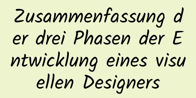 Zusammenfassung der drei Phasen der Entwicklung eines visuellen Designers