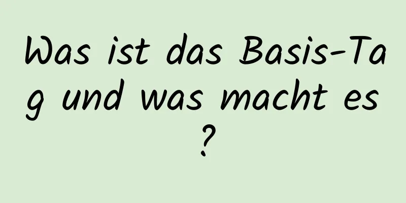 Was ist das Basis-Tag und was macht es?