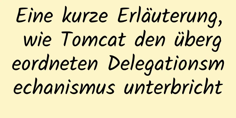 Eine kurze Erläuterung, wie Tomcat den übergeordneten Delegationsmechanismus unterbricht