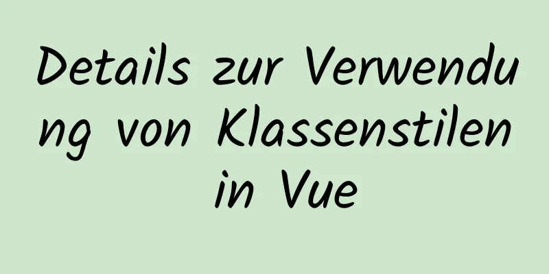 Details zur Verwendung von Klassenstilen in Vue