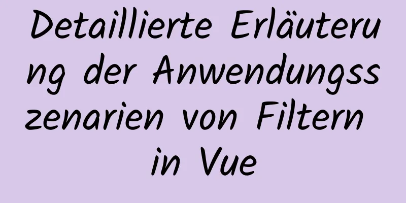 Detaillierte Erläuterung der Anwendungsszenarien von Filtern in Vue