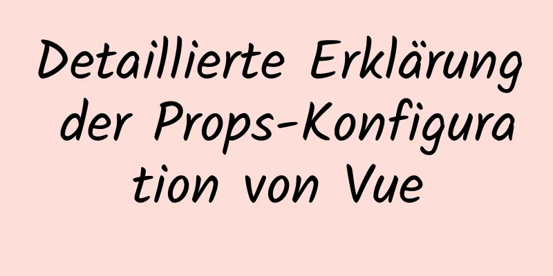 Detaillierte Erklärung der Props-Konfiguration von Vue