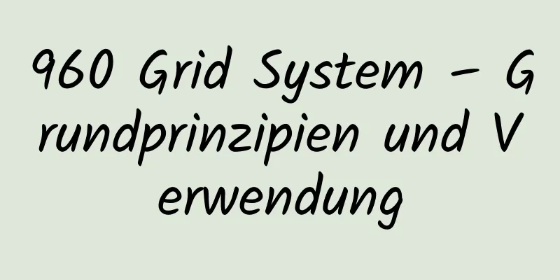 960 Grid System – Grundprinzipien und Verwendung