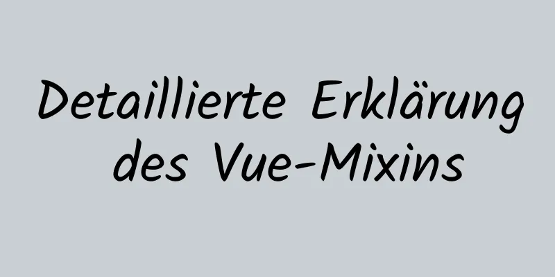 Detaillierte Erklärung des Vue-Mixins