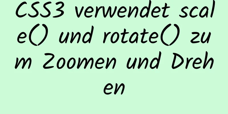 CSS3 verwendet scale() und rotate() zum Zoomen und Drehen