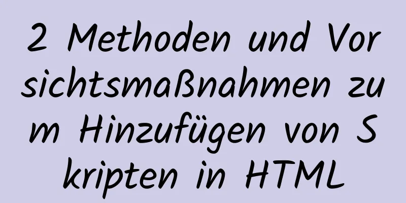 2 Methoden und Vorsichtsmaßnahmen zum Hinzufügen von Skripten in HTML