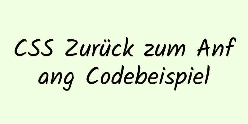 CSS Zurück zum Anfang Codebeispiel