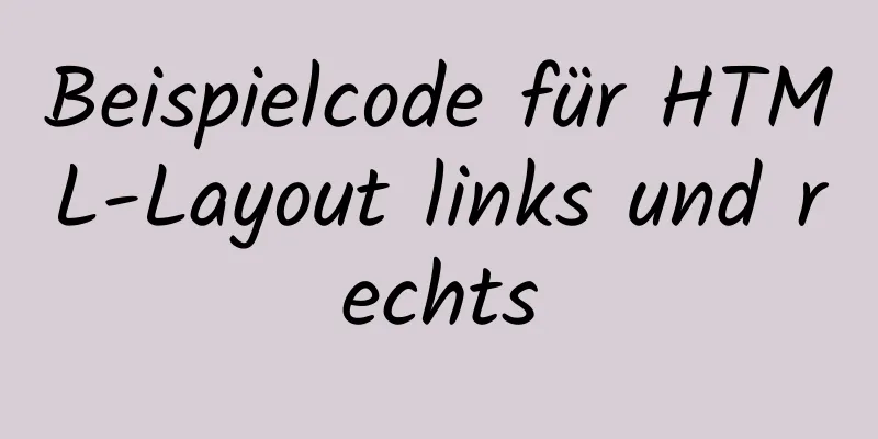 Beispielcode für HTML-Layout links und rechts