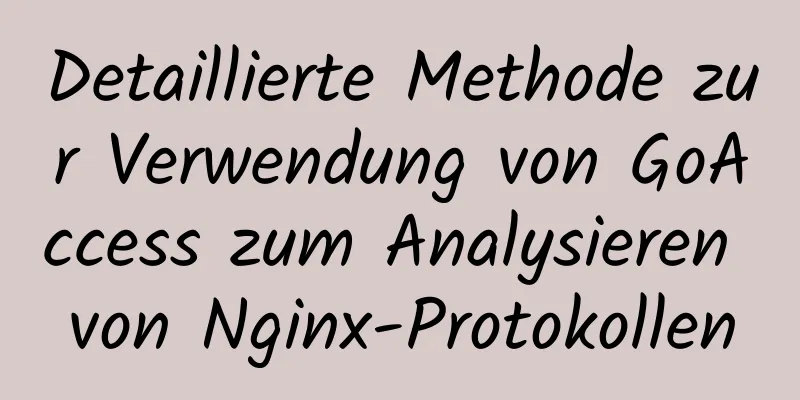 Detaillierte Methode zur Verwendung von GoAccess zum Analysieren von Nginx-Protokollen