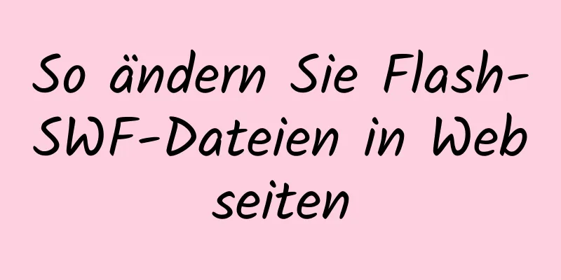 So ändern Sie Flash-SWF-Dateien in Webseiten