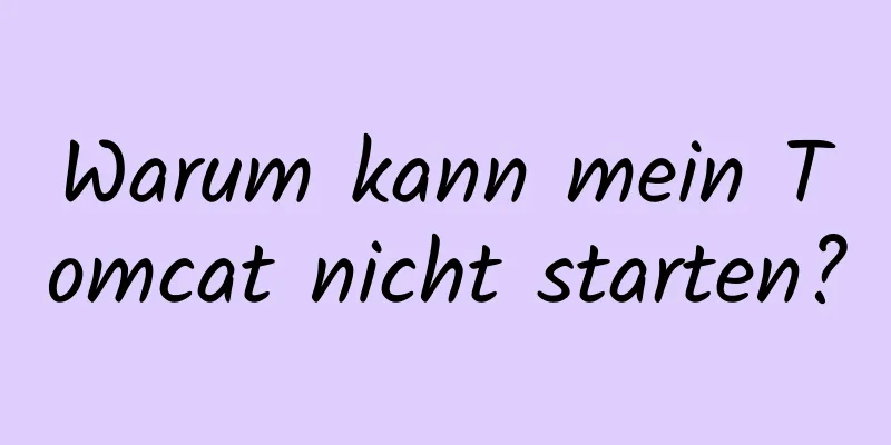 Warum kann mein Tomcat nicht starten?