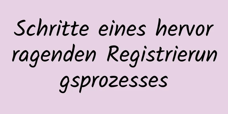 Schritte eines hervorragenden Registrierungsprozesses