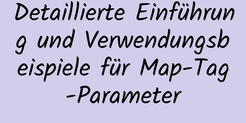 Detaillierte Einführung und Verwendungsbeispiele für Map-Tag-Parameter