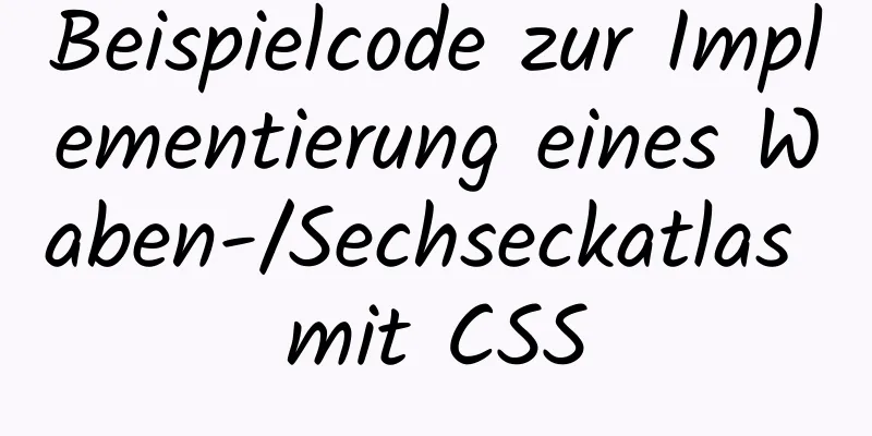 Beispielcode zur Implementierung eines Waben-/Sechseckatlas mit CSS