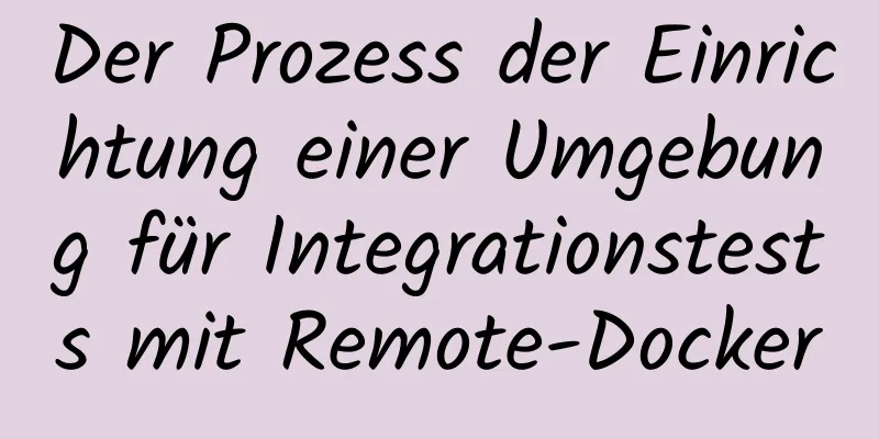 Der Prozess der Einrichtung einer Umgebung für Integrationstests mit Remote-Docker