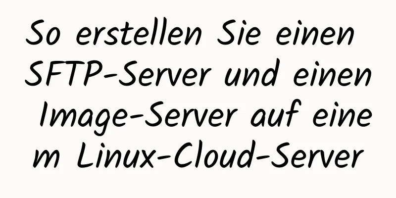 So erstellen Sie einen SFTP-Server und einen Image-Server auf einem Linux-Cloud-Server