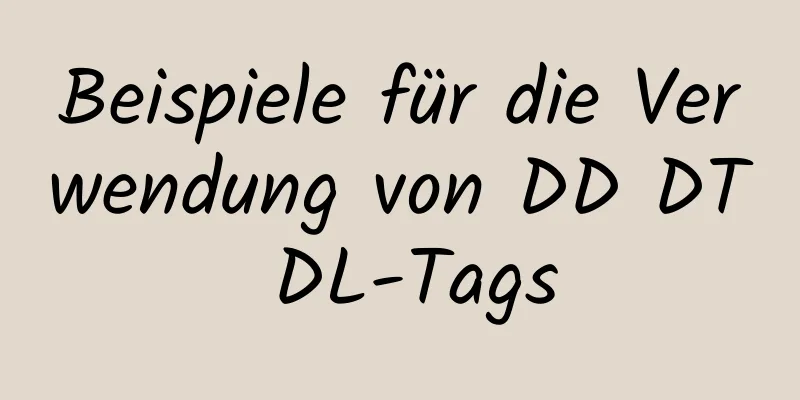 Beispiele für die Verwendung von DD DT DL-Tags