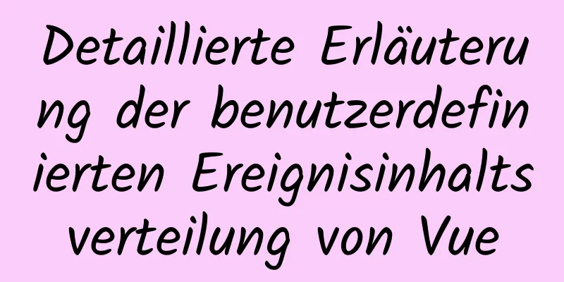 Detaillierte Erläuterung der benutzerdefinierten Ereignisinhaltsverteilung von Vue