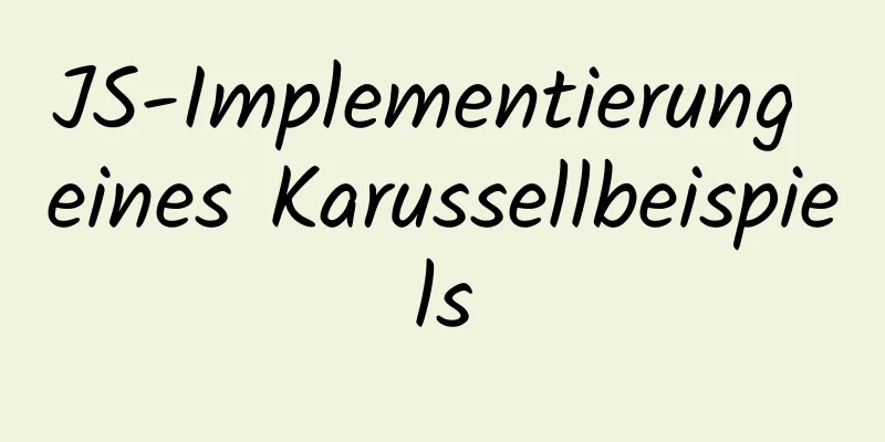 JS-Implementierung eines Karussellbeispiels