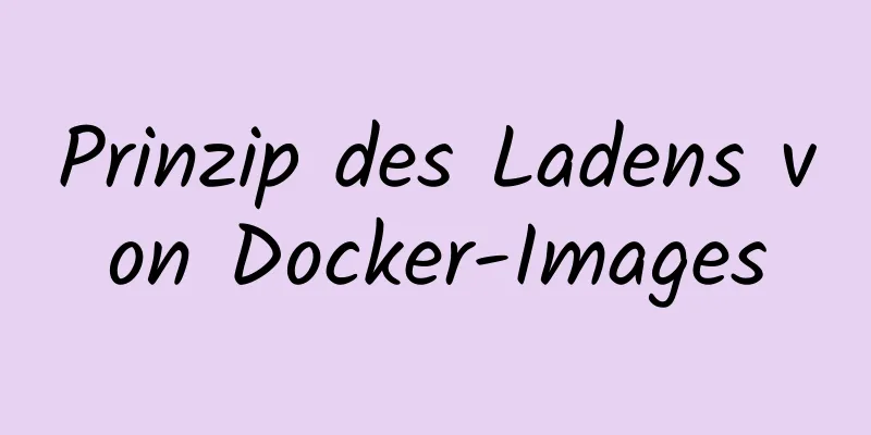 Prinzip des Ladens von Docker-Images