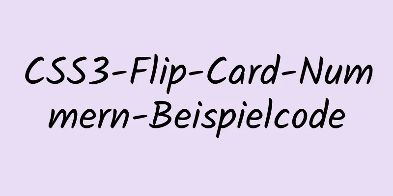 CSS3-Flip-Card-Nummern-Beispielcode