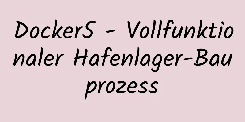 Docker5 - Vollfunktionaler Hafenlager-Bauprozess