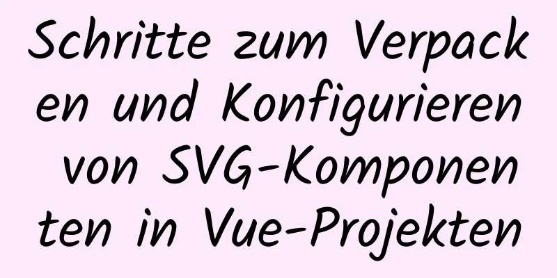 Schritte zum Verpacken und Konfigurieren von SVG-Komponenten in Vue-Projekten