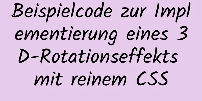 Beispielcode zur Implementierung eines 3D-Rotationseffekts mit reinem CSS