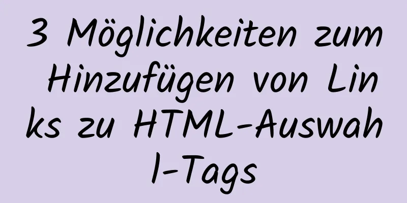 3 Möglichkeiten zum Hinzufügen von Links zu HTML-Auswahl-Tags