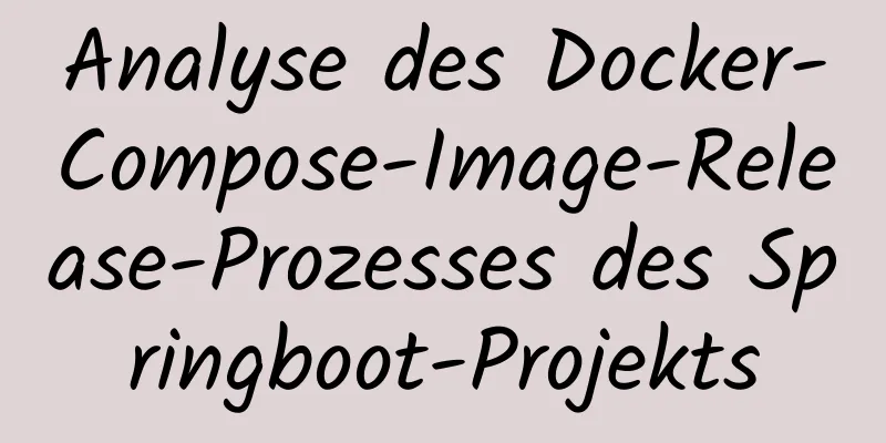 Analyse des Docker-Compose-Image-Release-Prozesses des Springboot-Projekts